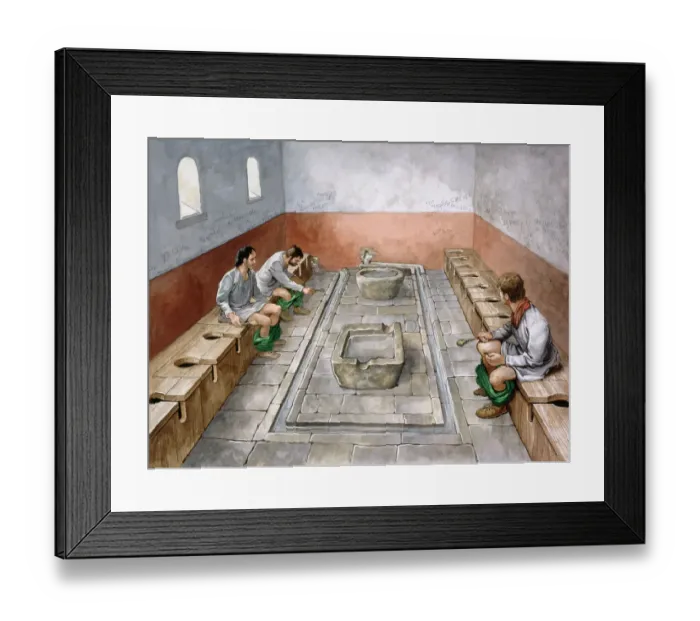 Framed Print : Roman latrine J000112 Framed Print : Roman latrine J000112