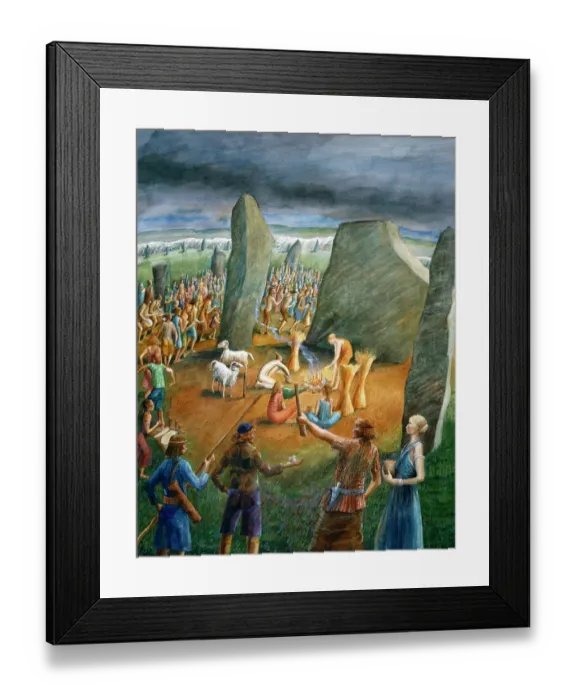 Framed Print : Avebury Stone Circle J880248