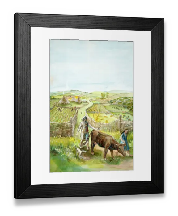 Framed Print : Rural landscape J910032