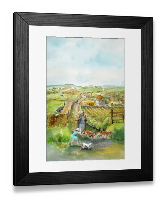 Framed Print : Rural landscape J910033