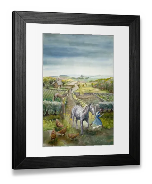 Framed Print : Rural landscape J910034