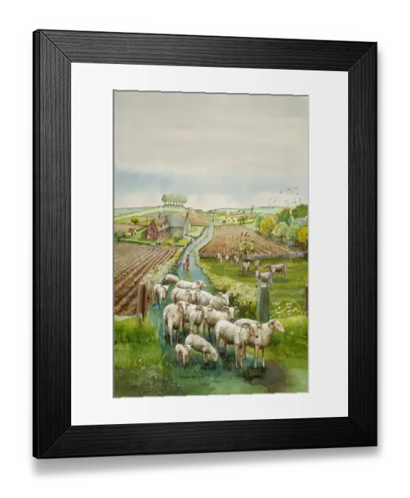 Framed Print : Rural landscape J910035 Framed Print : Rural landscape J910035