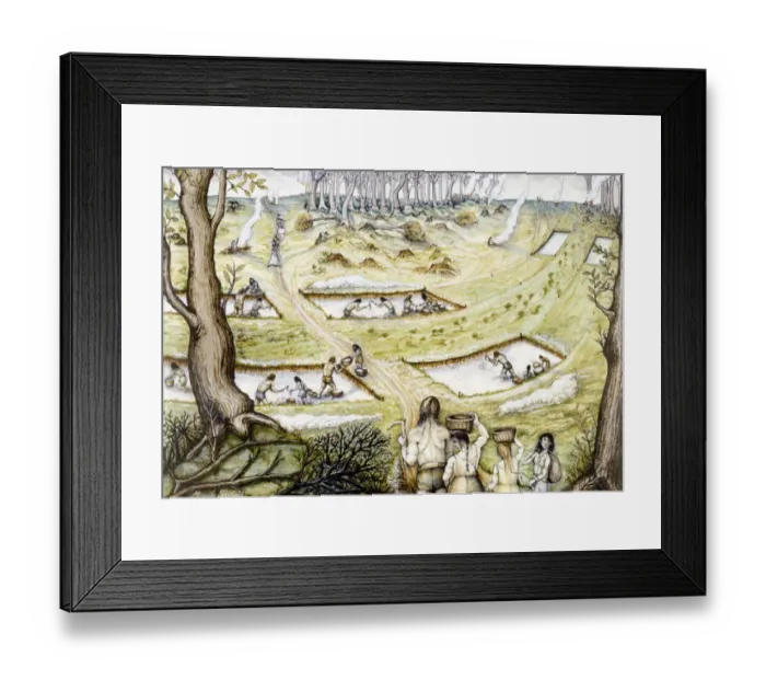 Framed Print : Digging defence ditches J900355