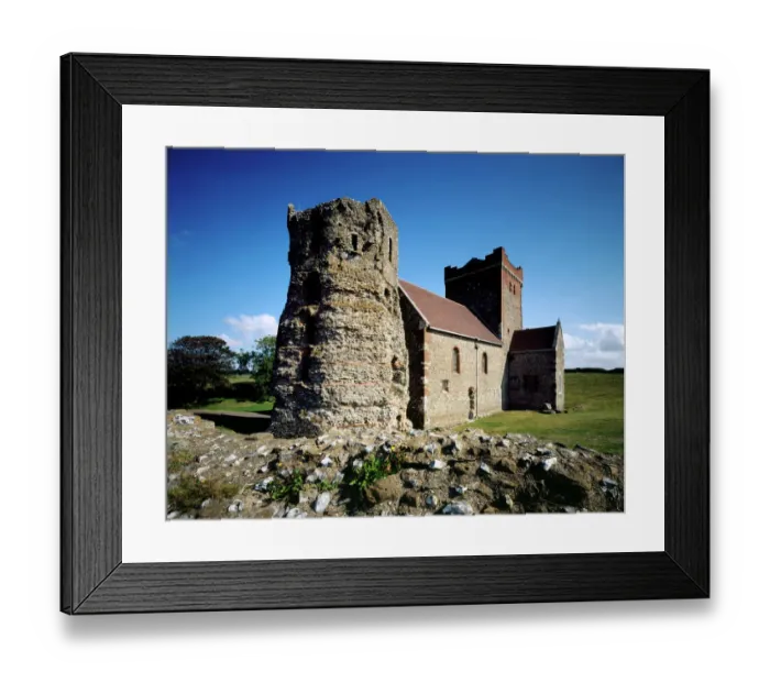 Framed Print : Roman Pharos and St Marys Church J960160