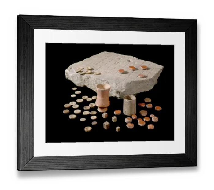 Framed Print : Roman gaming board J970223