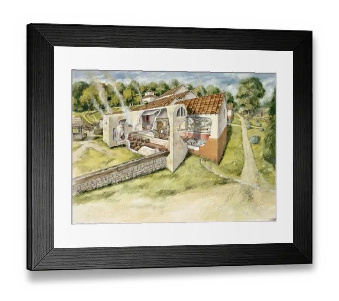 Framed Print : Lullingstone Roman Villa J000133 Framed Print : Lullingstone Roman Villa J000133
