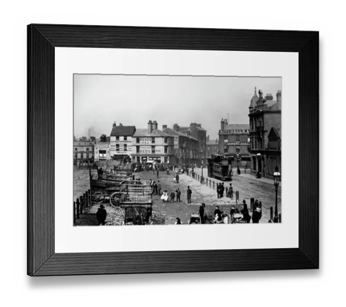 Framed Print : Smithfield Market, Birmingham c. 1890s OP09004 Framed Print : Smithfield Market, Birmingham c. 1890s OP09004