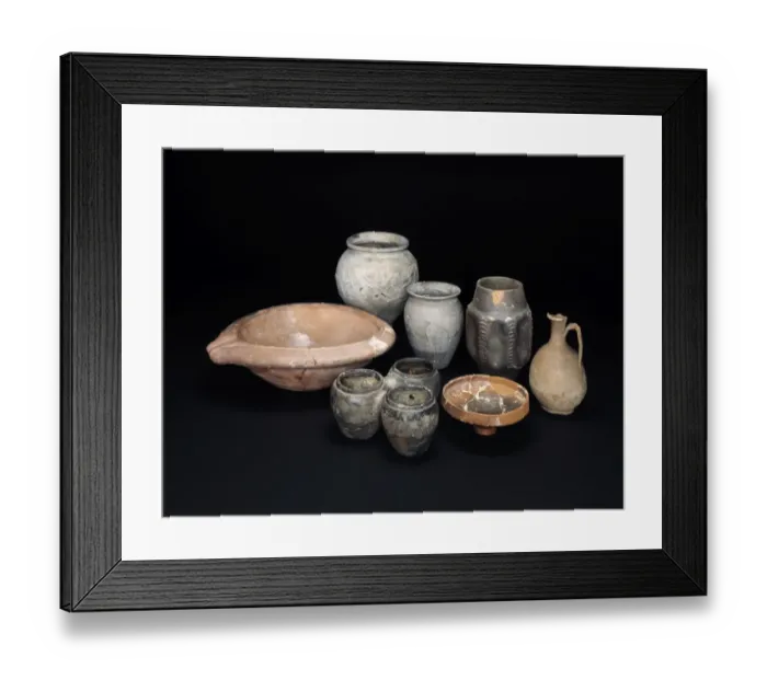 Framed Print : Roman pottery J940078