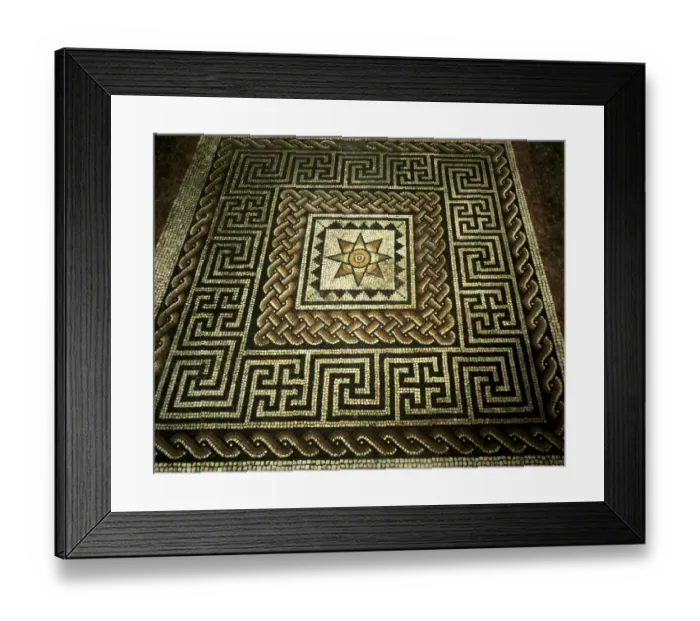 Framed Print : Mosaic floor, Aldborough Roman Town J920583 Framed Print : Mosaic floor, Aldborough Roman Town J920583