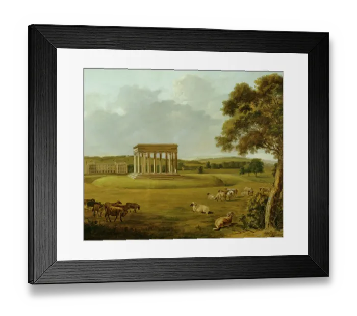 Framed Print : Tomkins - Audley End and the Temple of Concord J950034