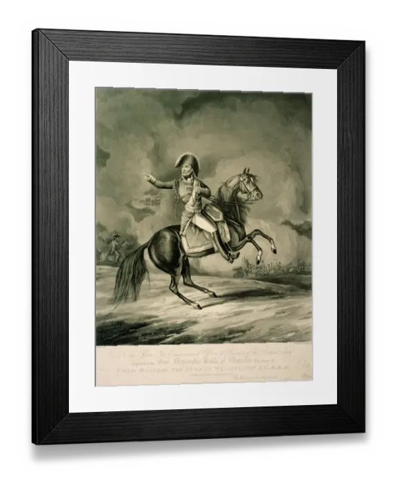 Framed Print : Duke of Wellington at the Battle of Waterloo J050174