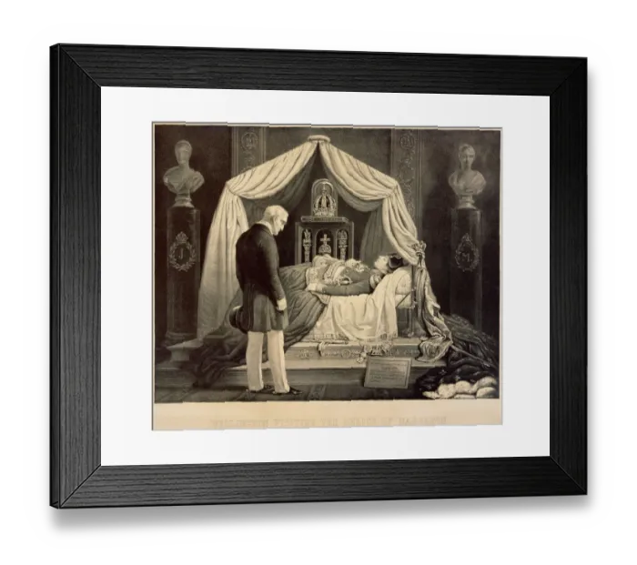 Framed Print : Wellington Visiting the Relics of Napoleon J050177 Framed Print : Wellington Visiting the Relics of Napoleon J050177