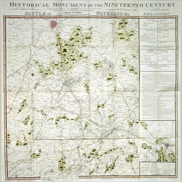 Battle of Waterloo map J020089