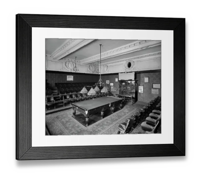 Framed Print : Billiard Hall 1903 BL17646 Framed Print : Billiard Hall 1903 BL17646