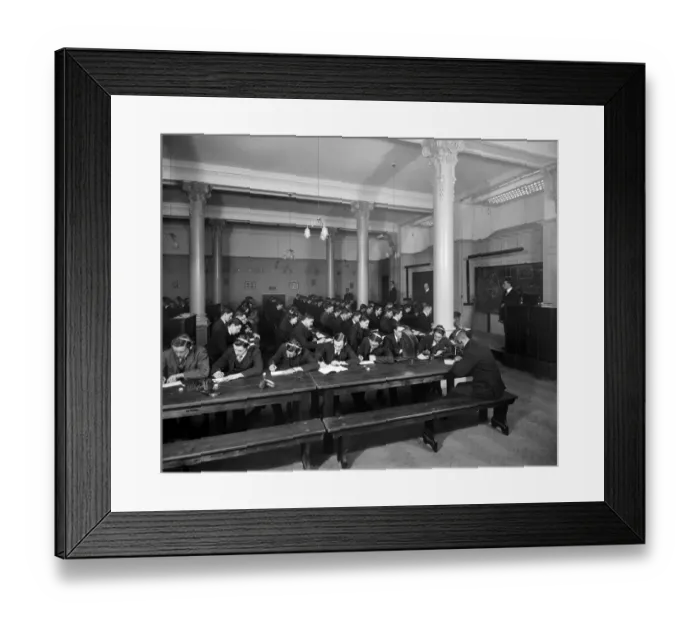 Framed Print : Trainee operators, Marconi House BL22054 Framed Print : Trainee operators, Marconi House BL22054