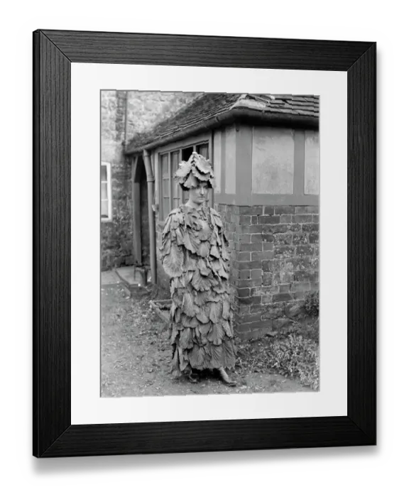 Framed Print : Cabbage leaf costume BB97_08307 Framed Print : Cabbage leaf costume BB97_08307