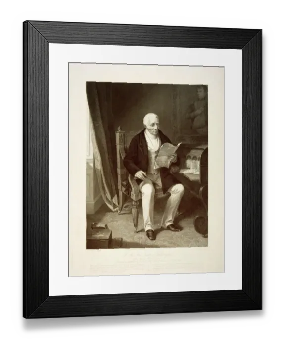 Framed Print : The Duke of Wellington reading despatches J050176