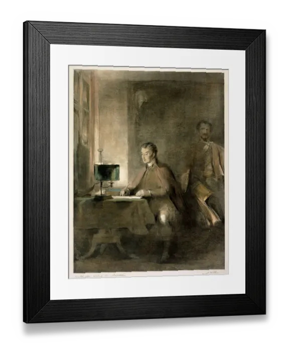 Framed Print : Wellington Writing His Despatches J050178