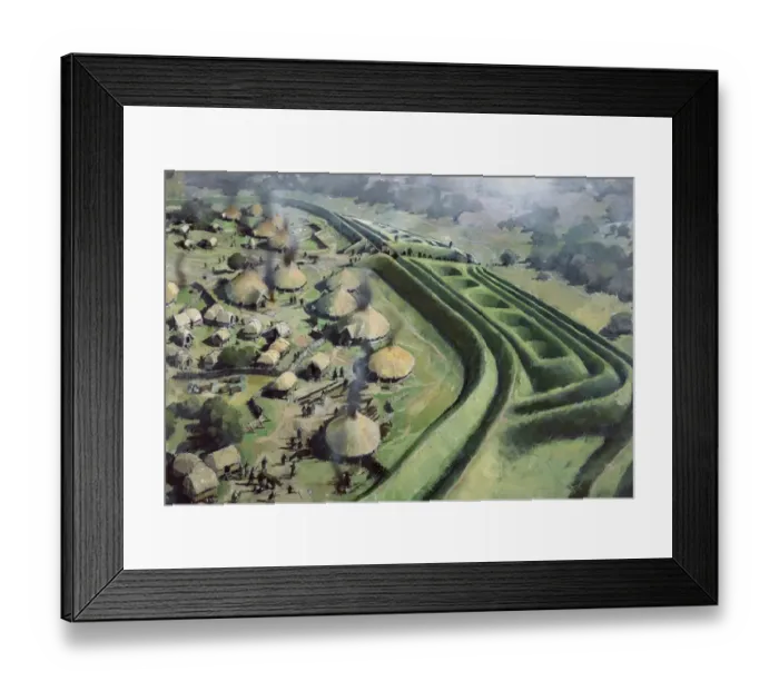 Framed Print : Old Oswestry Hill Fort N080554