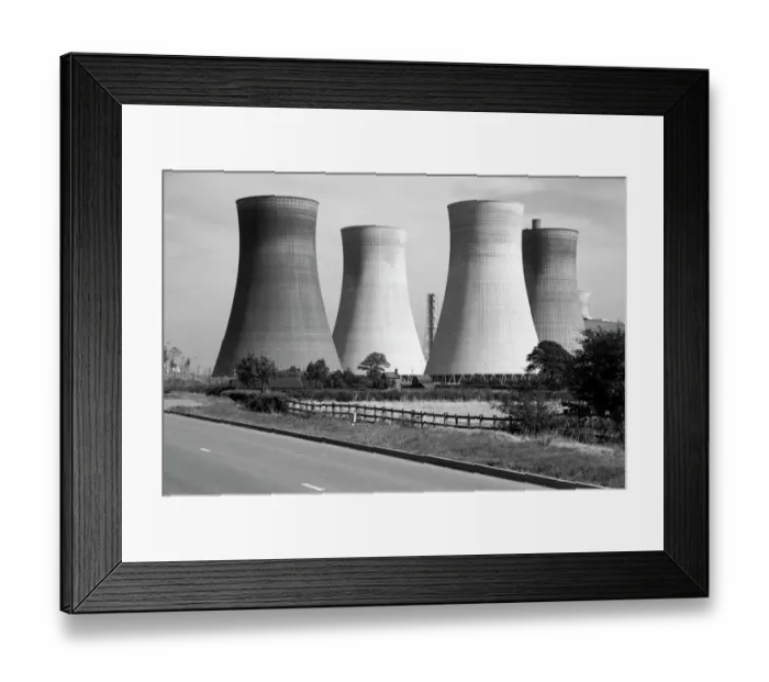 Framed Print : Cooling Towers a98_06099