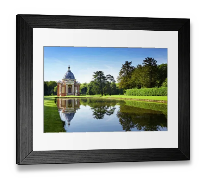 Framed Print : Long Water and Archer Pavilion, Wrest Park N100590