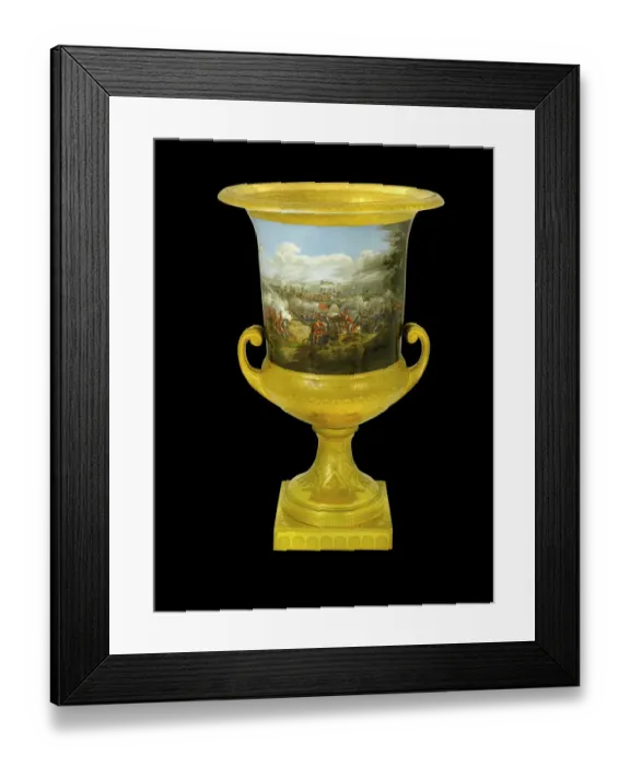 Framed Print : Urn showing Duke of Wellington at the Battle of Waterloo N080953