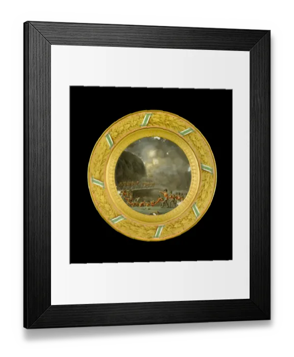 Framed Print : Dessert plate depicting the Storming of Ciudad Rodrigo N081120 Framed Print : Dessert plate depicting the Storming of Ciudad Rodrigo N081120