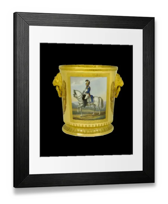 Framed Print : Wine cooler depicting a Dutch Officer of the Cuirassiers N081104