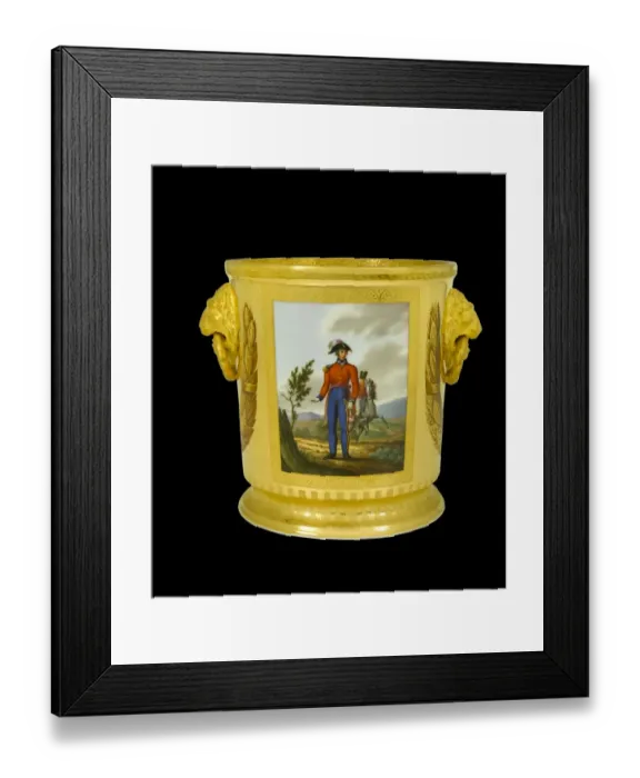 Framed Print : Wine cooler showing a Prussian Hussar N081109