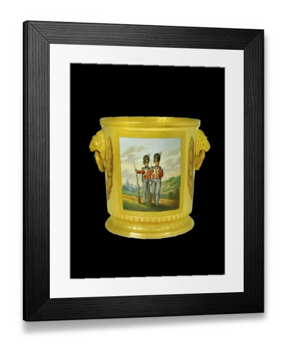 Framed Print : Wine cooler depicting British Foot Guards N081106