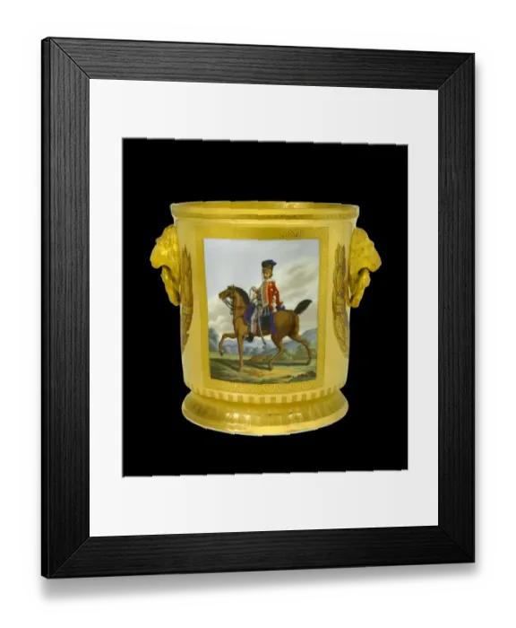 Framed Print : Wine cooler depicting a Hanoverian Hussar N081110