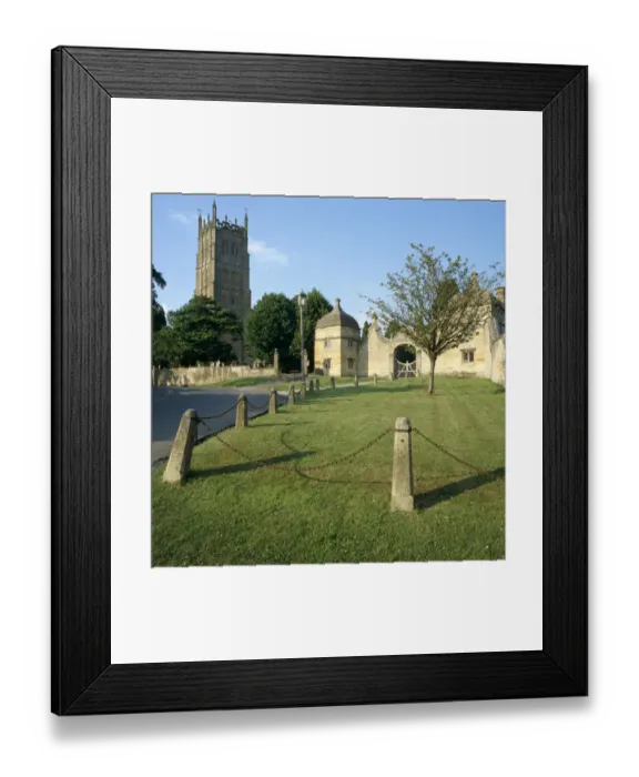 Framed Print : Campden House Lodges & Gateway, Chipping Campden K991578