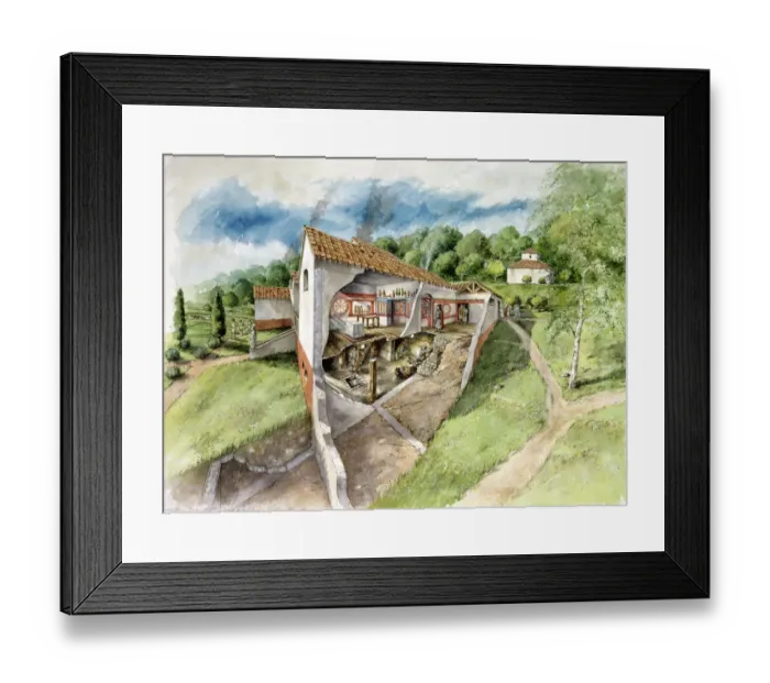 Framed Print : Lullingstone Roman Villa J000134