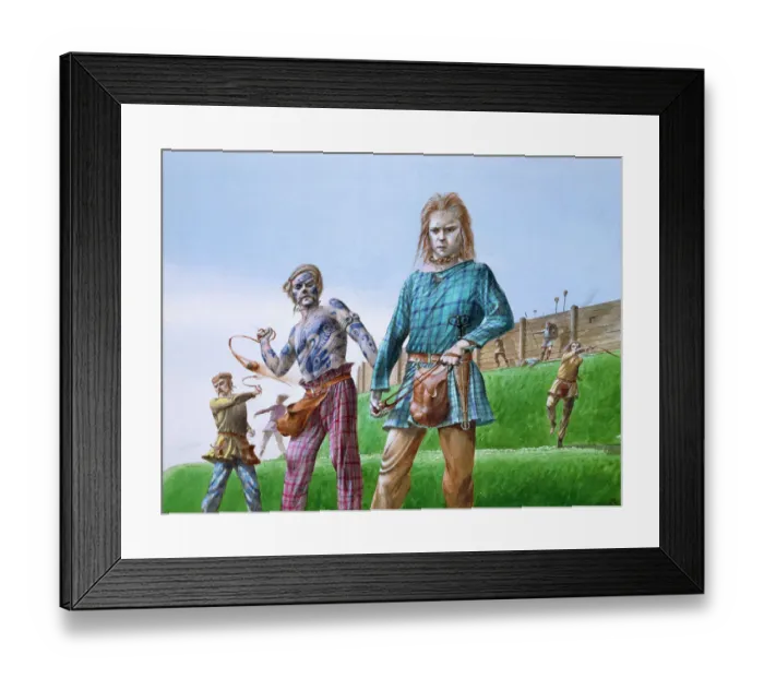 Framed Print : Iron Age tribesmen J870382