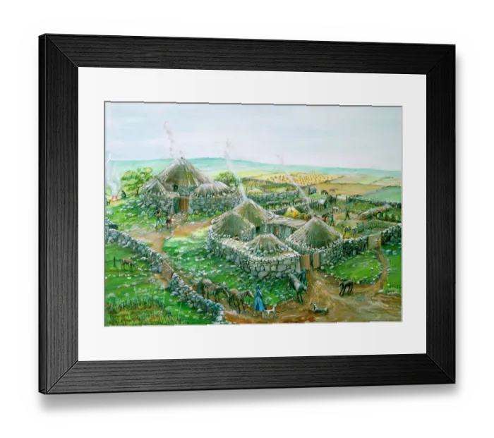Framed Print : Chysauster Ancient Village J890148