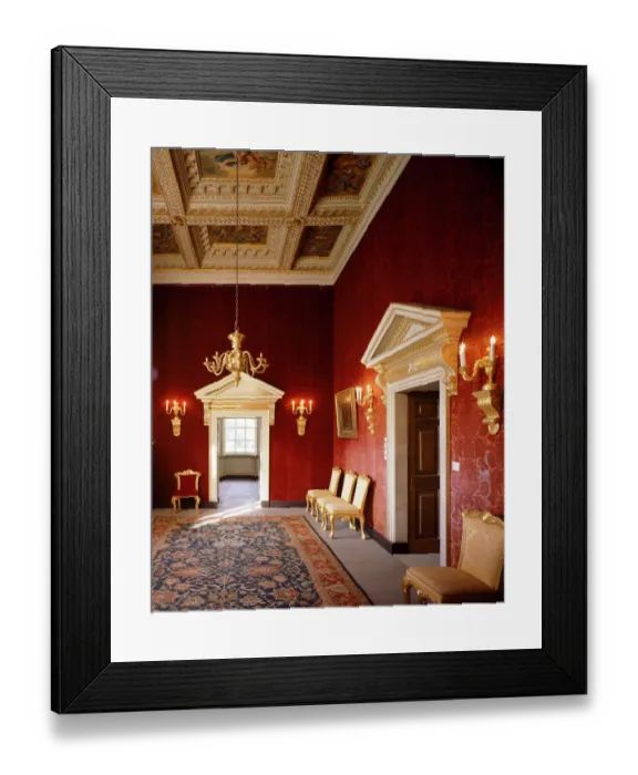Framed Print : Chiswick House, Red Velvet Room J010013