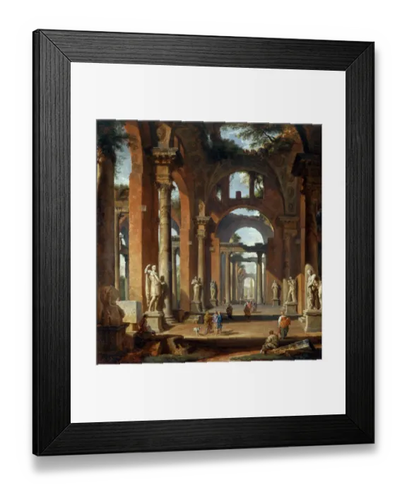 Framed Print : Panini - Statues in a Ruined Arcade J920083