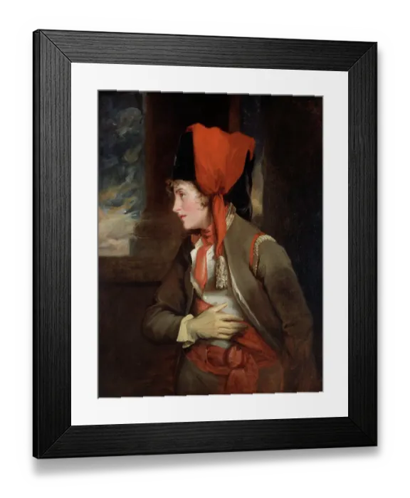 Framed Print : Hoppner - Mrs Jordan as Viola in Twelfth Night J950225