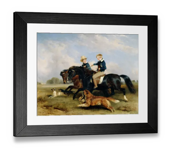 Framed Print : Landseer - The Hon. E. S. Russell and His Brother J960119