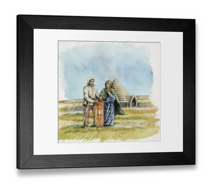 Framed Print : Iron Age Man and Woman J030114 Framed Print : Iron Age Man and Woman J030114