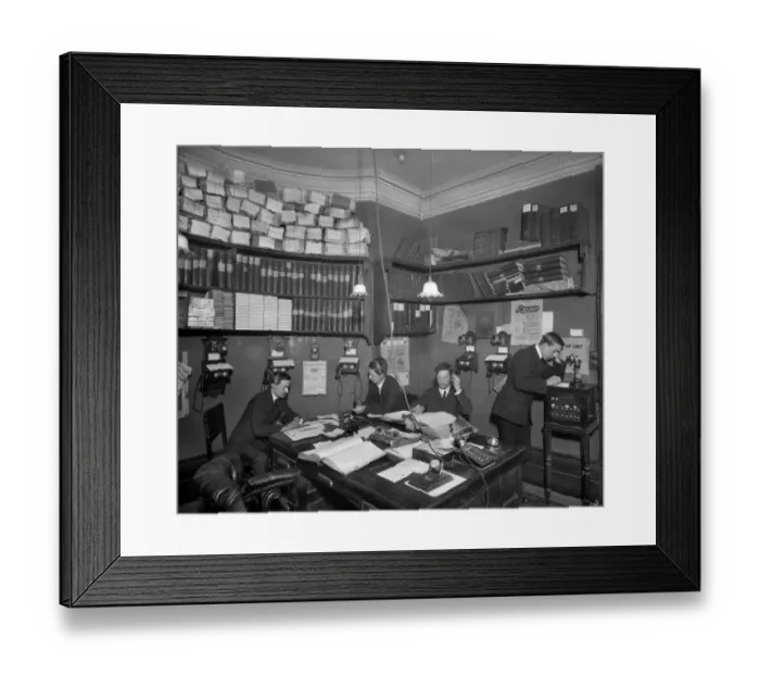 Framed Print : Office work. D M Gant, turf accountant BL_20490_03