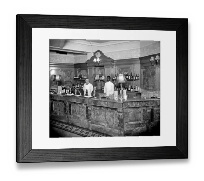 Framed Print : Bartenders at the Trocadero Restaurant DD76_00013