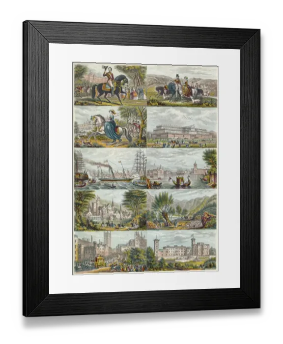 Framed Print : Illustrations dated 1851 N110047 Framed Print : Illustrations dated 1851 N110047