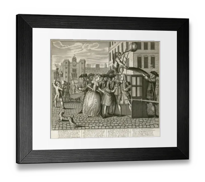 Framed Print : St James Palace, satirical print N110050