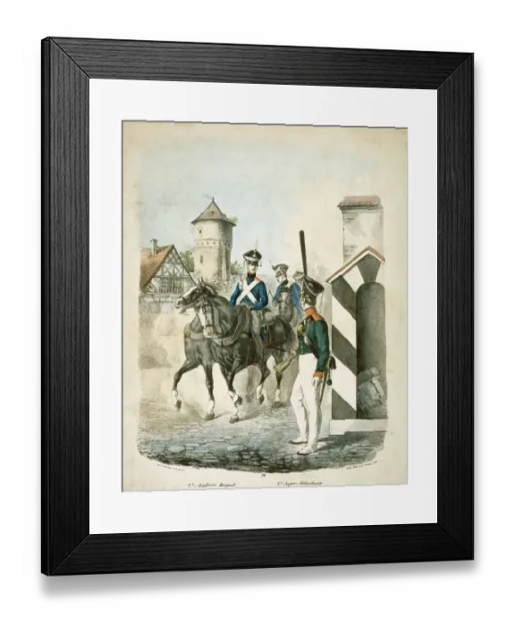 Framed Print : Prussian soldiers J840001