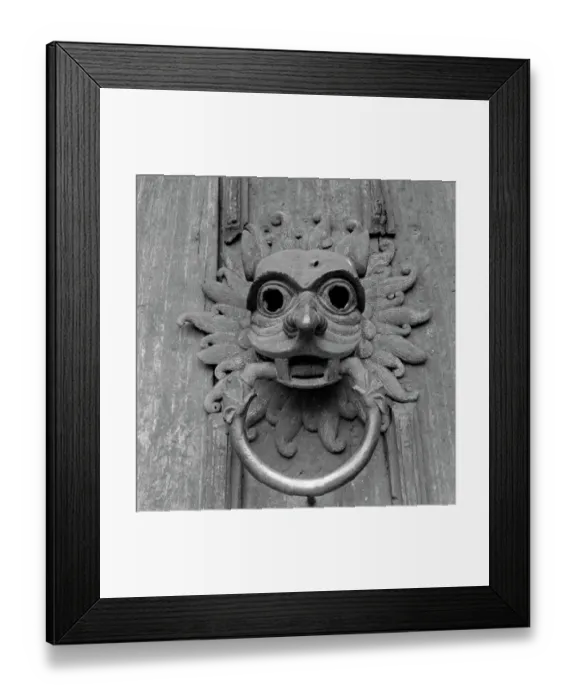 Framed Print : Durham Cathedral door knocker a98_05177