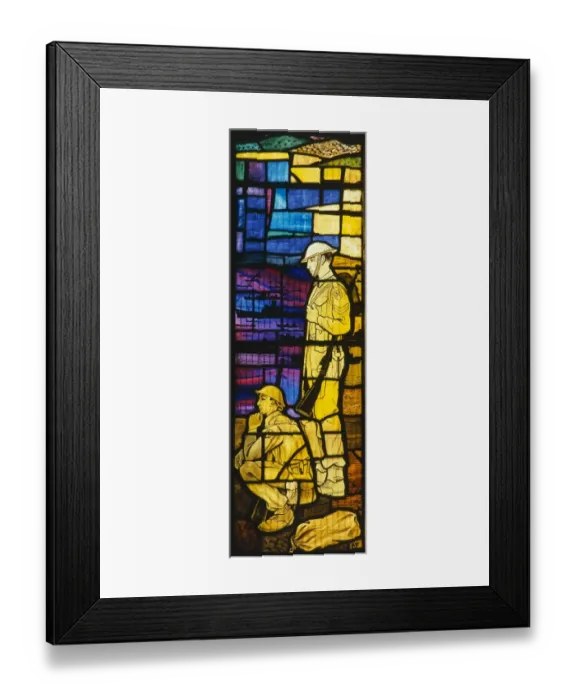 Framed Print : Stained glass window, Royal Garrison Church, Portsmouth K011512
