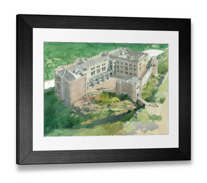Framed Print : Berry Pomeroy Castle J900111
