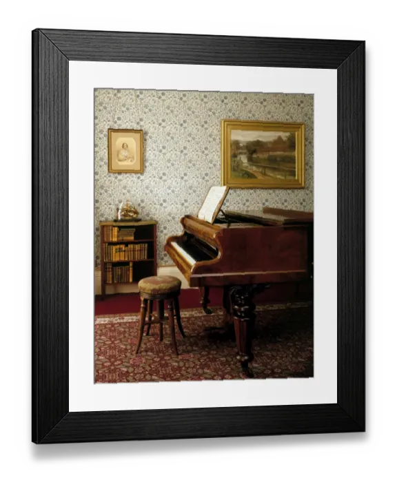 Framed Print : Down House. Emma Darwins piano J980007