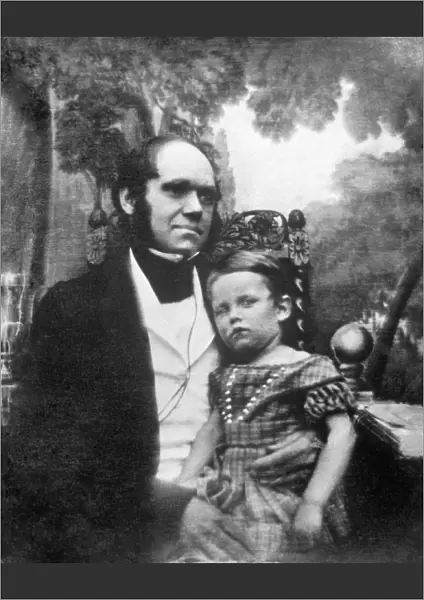 Charles Darwin and his son N990002